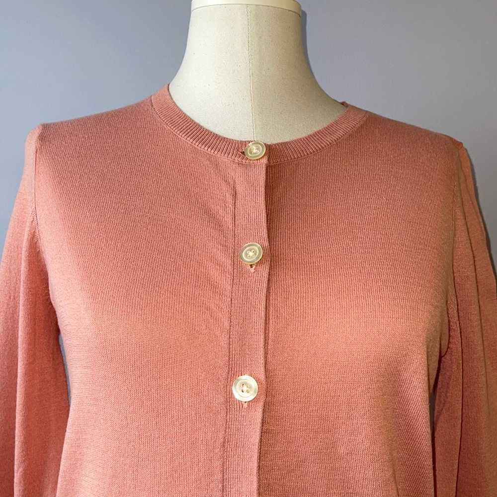 Loft Button Down Peach Cardigan - image 3